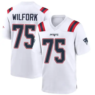 Men's Game Vince Wilfork New England Patriots White Jersey