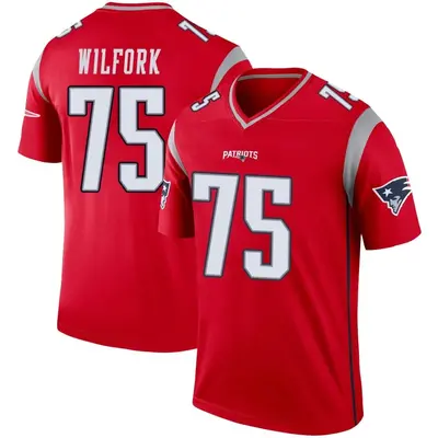 Men's Legend Vince Wilfork New England Patriots Red Inverted Jersey