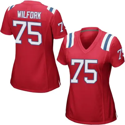 Women's Game Vince Wilfork New England Patriots Red Alternate Jersey