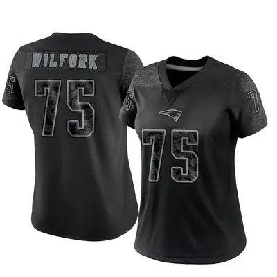 Women's Limited Vince Wilfork New England Patriots Black Reflective Jersey